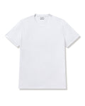 The Mens Pima Crew Neck Short Sleeve Top in White by Petite Plume is crafted from luxurious Peruvian Pima cotton. Its simple design with short sleeves and a round neckline exudes effortless style and embodies the comfort of a premium jersey knit.