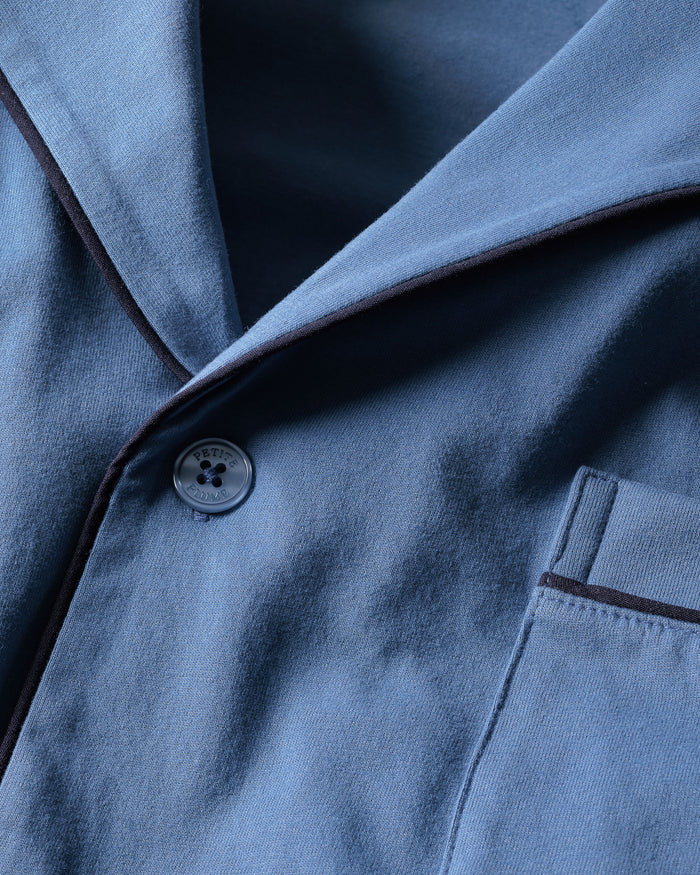 Men's Pima Pajama Set in Mystique Blue