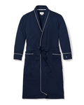 Men's Pima Robe in Navy in Navy#Color_Navy