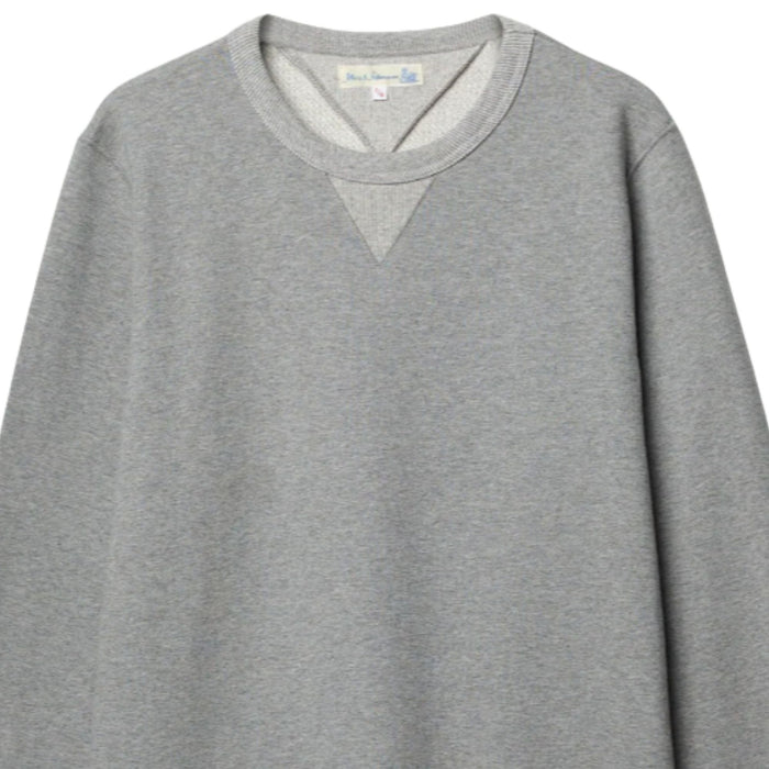 Merz b Schwanen 3M46 Mid-Century Machine Fleece Classic Fit Sweatshirt - Grey Mel