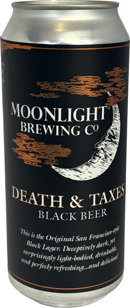 Moonlight Death & Taxes Black Beer Lager 16oz Can