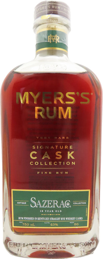 Myers's Signature Cask Collection Sazerac 18 Year Old Fine Rum 750ml