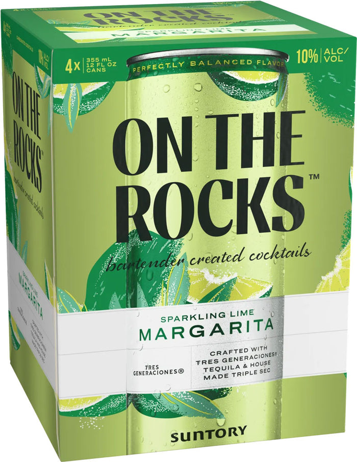 On The Rocks Sparkling Lime Margarita 4pk Cans