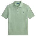 Polo Ralph Lauren Cable-Knit Cotton Polo-Collar Jumper - Green