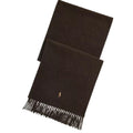 Polo Ralph Lauren Fringe Virgin Wool Scarf - Dark Brown Heather