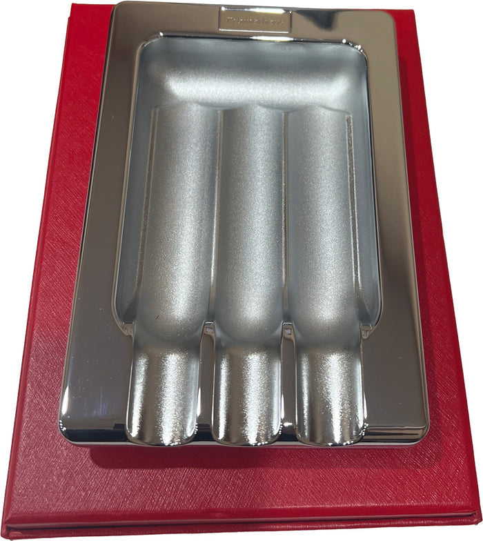 Prometheus 3 Cigar Grooves Shiny Chrome Ashtray