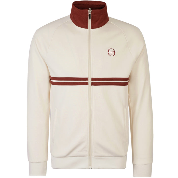 Sergio Tacchini x Stuarts x Stuarts Dallas Track Top - Buttercream/Merlot