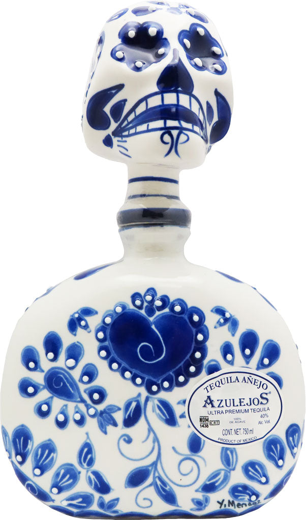 Skelly Anejo Talavera Head Tequila 750ml