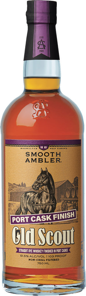Smooth Ambler Old Scout Port Cask Finish Straight Rye Whiskey 750ml