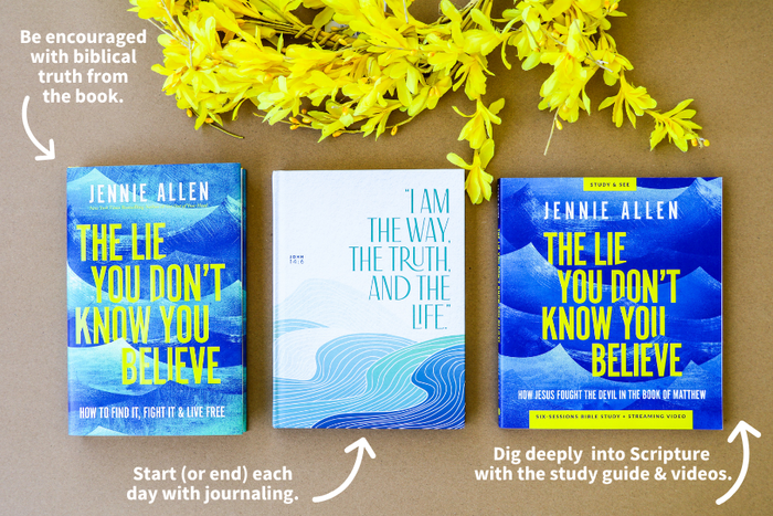 The Lie You Don't Know You Believe Bible Study Guide + Book + Journal Premium Bundle