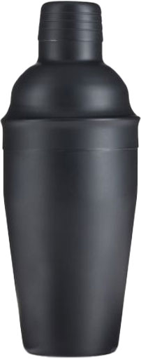 True Matte Black Cocktail Shaker 18oz
