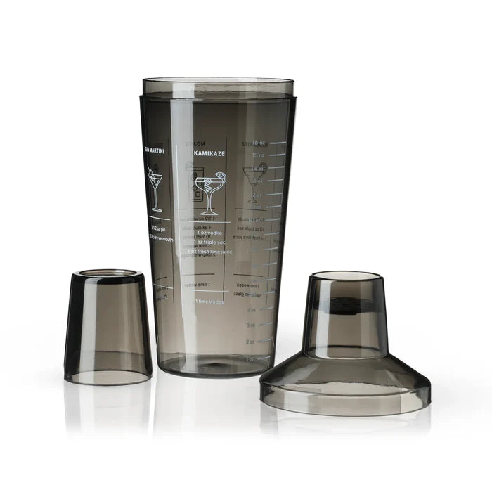 True Smoke-Colored Plastic Cocktail Shaker