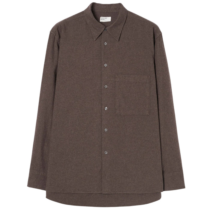 Universal Works Brushed Flannel Square Pocket Shirt - Brown