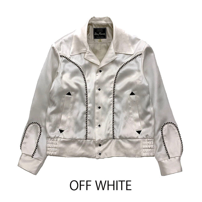 Western Plain Style Satin Jacket