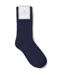 Men's Cashmere Sock in Navy in Navy #Color_Navy