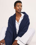 Women's Cashmere Wrap in Navy in Navy#Color_Navy
