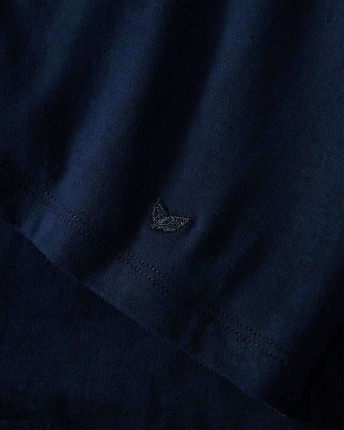 Women's Pima Essential Crew Neck Tee in Navy in Navy#Color_Navy