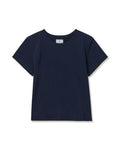 Women's Pima Essential Crew Neck Tee in Navy in Navy#Color_Navy