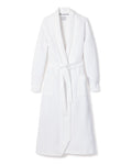 Women's Pima Jacquard Ophelia Robe in White in White#Color_White