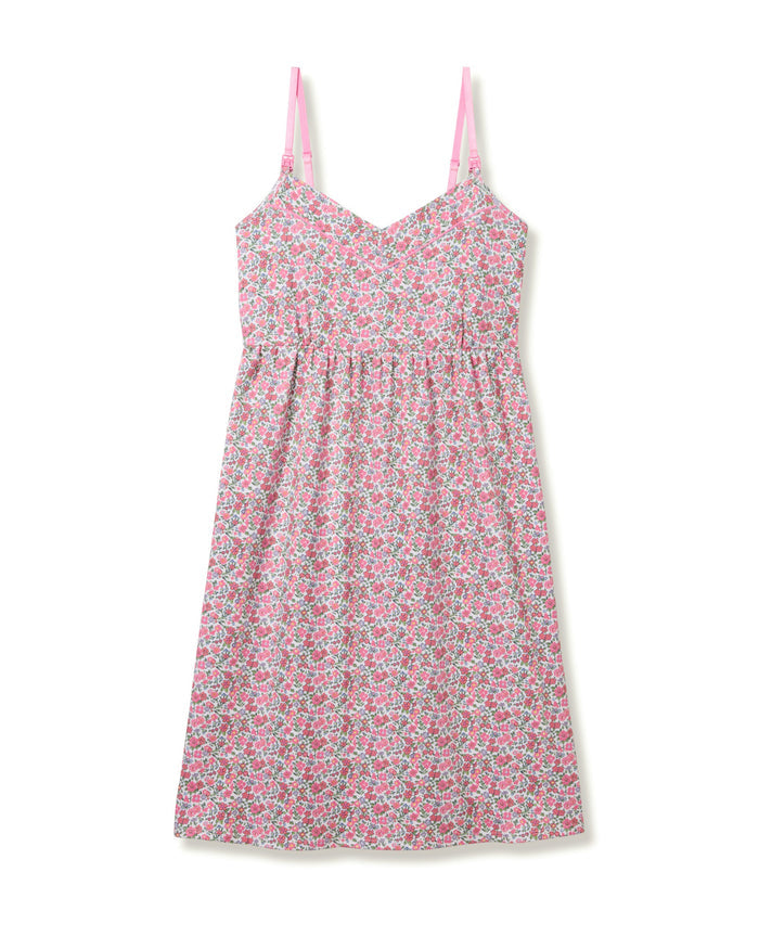 Women's Pima Maternity Nightgown in Fleurs de Rose in Fleurs de Rose#Color_Fleurs de Rose