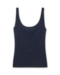 Women's Pima Scoop Tank in Navy