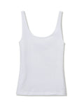 Women's Pima Scoop Tank in White in White#Color_White