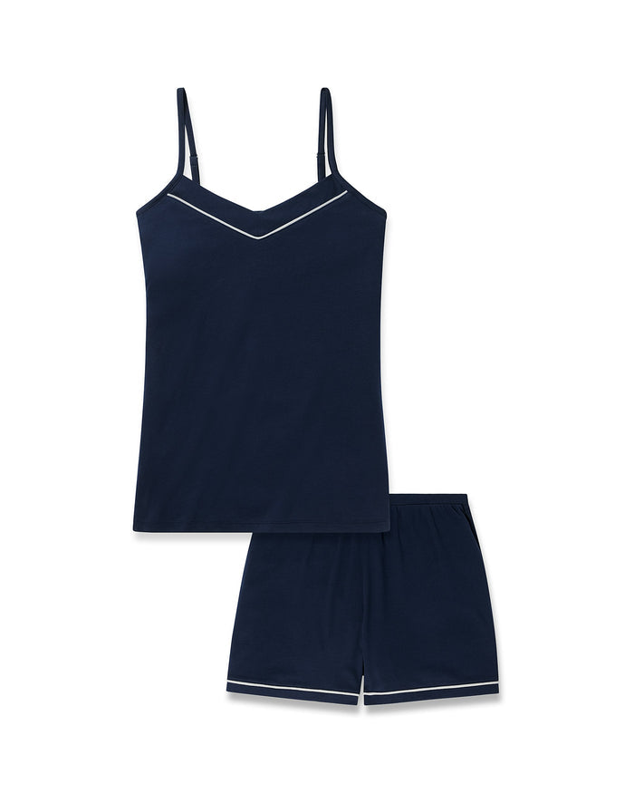 Women's Pima Sylvie Short Set in Navy in Navy#Color_Navy