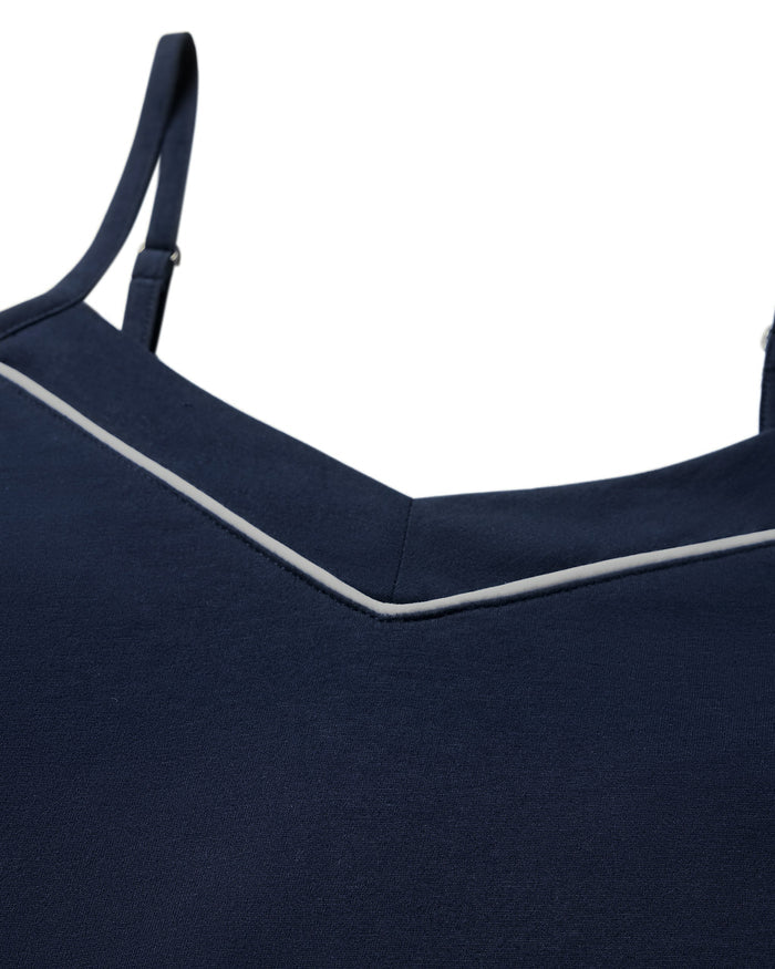 Women's Pima Sylvie Short Set in Navy in Navy#Color_Navy