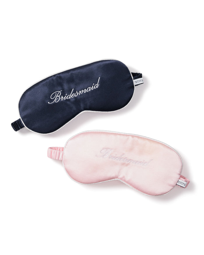 Women's Silk 'Bridesmaid' Sleep Mask in Pink#Color_Pink