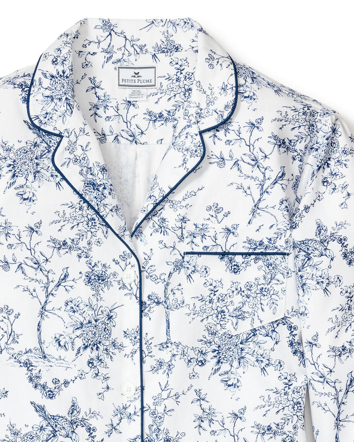 Women's Twill Nightshirt in Timeless Toile  in Timeless Toile#Colorway_Timeless Toile