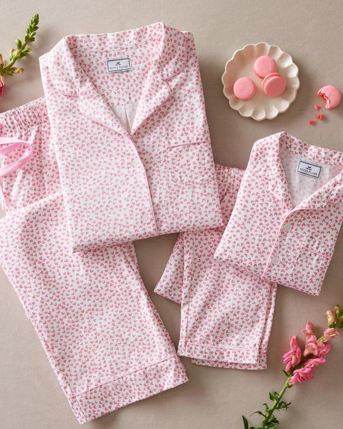 Women's Twill Pajama Set in Sweethearts in Sweethearts #Color_Sweethearts