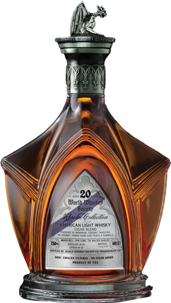 World Whiskey Society Reserve Collection American Light Whisky Cigar Blend 20 Year Old 750ml